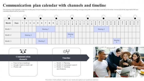 Communication Plan Calendar Methods For Job Opening Promotion In Nonprofits Strategy SS V