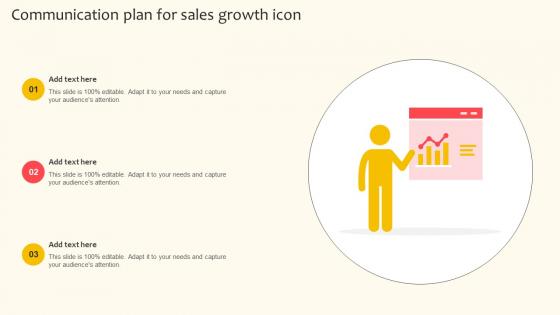 Communication Plan For Sales Growth Icon