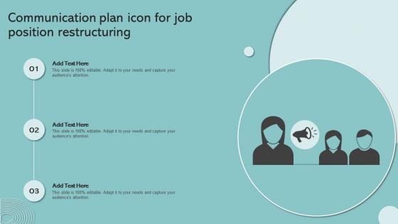 Communication Plan Icon For Job Position Restructuring
