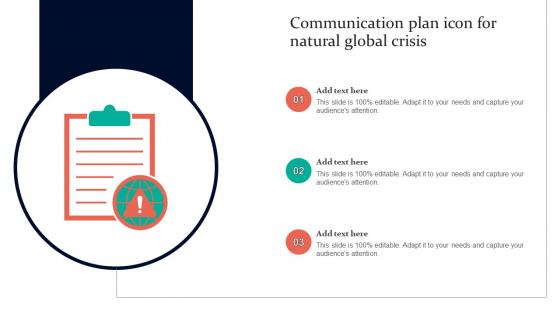 Communication Plan Icon For Natural Global Crisis