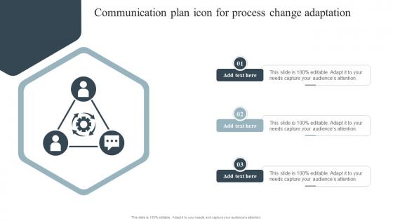 Communication Plan Icon For Process Change Adaptation