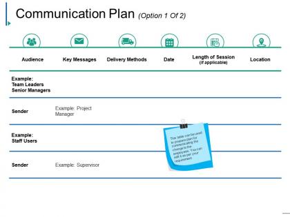 Communication plan powerpoint slides design