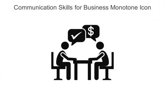 Communication Skills For Business Monotone Icon In Powerpoint Pptx Png And Editable Eps Format