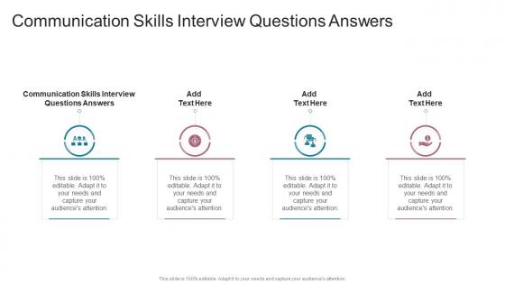 Communication Skills Interview Questions Answers In Powerpoint And Google Slides Cpb