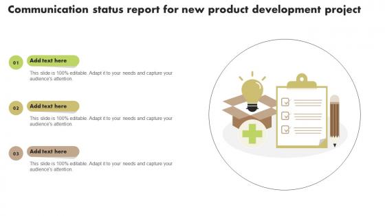 Communication Status Report For New Product Development Project