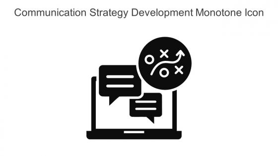 Communication Strategy Development Monotone Icon In Powerpoint Pptx Png And Editable Eps Format