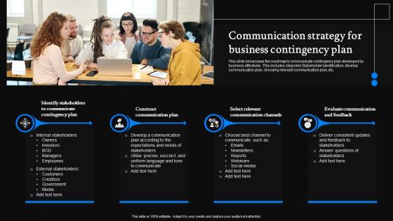 Communication Strategy For Business Contingency Plan