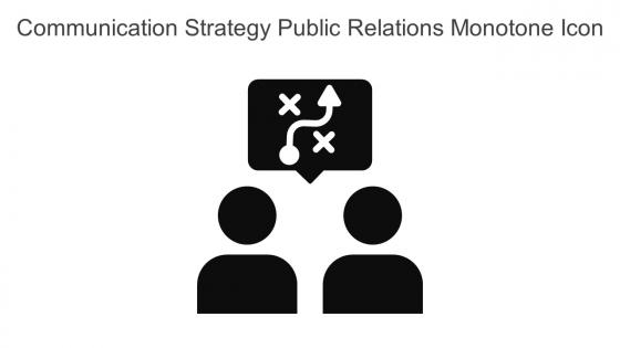 Communication Strategy Public Relations Monotone Icon In Powerpoint Pptx Png And Editable Eps Format