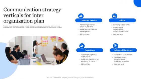 Communication Strategy Verticals For Inter Organization Plan