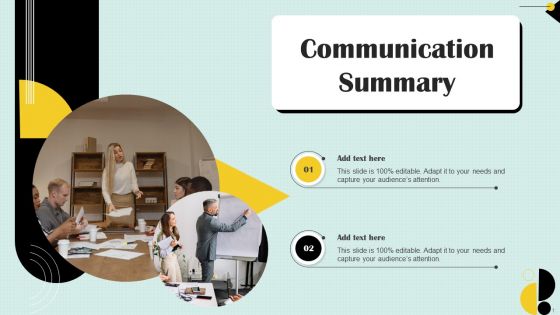 Communication Summary Ppt Information