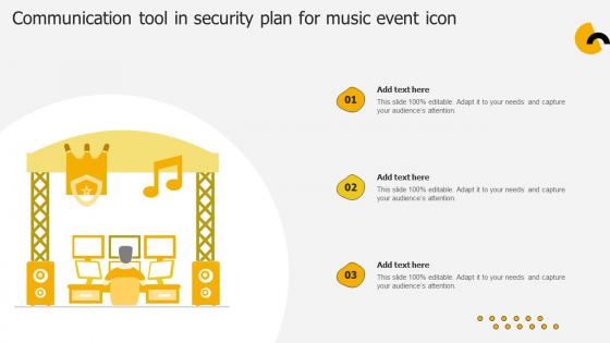 Communication Tool In Security Plan For Music Event Icon