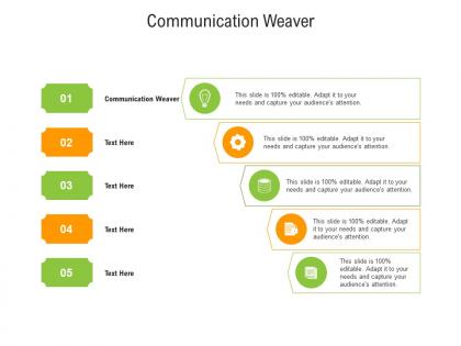 Communication weaver ppt powerpoint presentation gallery professional cpb