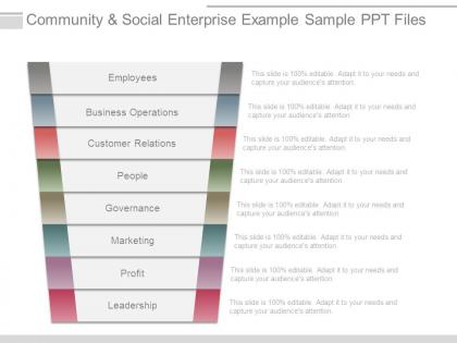 Community and social enterprise example sample ppt files