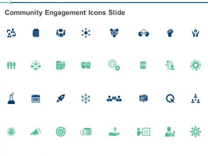 Community engagement icons slide ppt powerpoint presentation infographic template