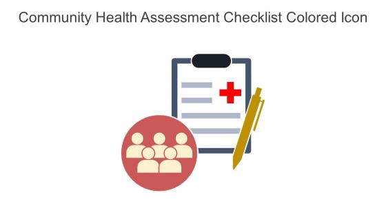 Community Health Assessment Checklist Colored Icon In Powerpoint Pptx Png And Editable Eps Format