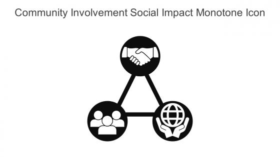 Community Involvement Social Impact Monotone Icon In Powerpoint Pptx Png And Editable Eps Format