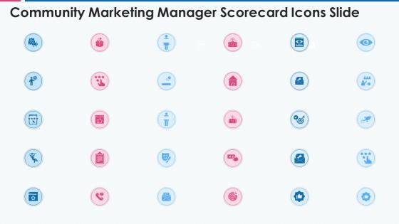 Community marketing manager scorecard icons slide