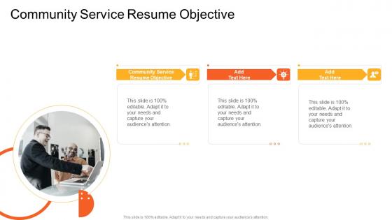 Community Service Resume Objective In Powerpoint And Google Slides Cpb