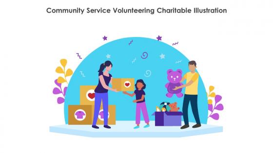 Community Service Volunteering Charitable Illustration