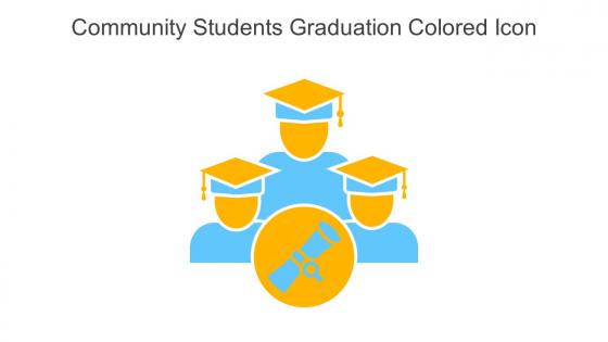 Community Students Graduation Colored Icon In Powerpoint Pptx Png And Editable Eps Format