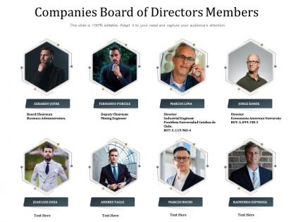 Companies board of directors members
