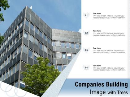 Companies building image with trees
