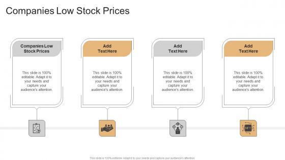 Companies Low Stock Prices In Powerpoint And Google Slides Cpb