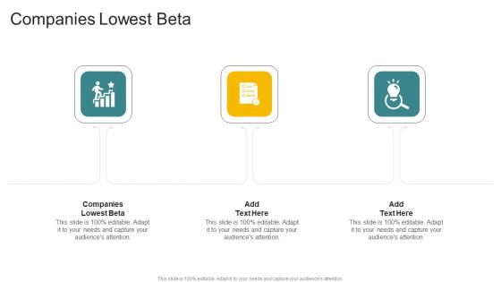 Companies Lowest Beta In Powerpoint And Google Slides Cpb