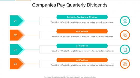Companies Pay Quarterly Dividends In Powerpoint And Google Slides Cpb