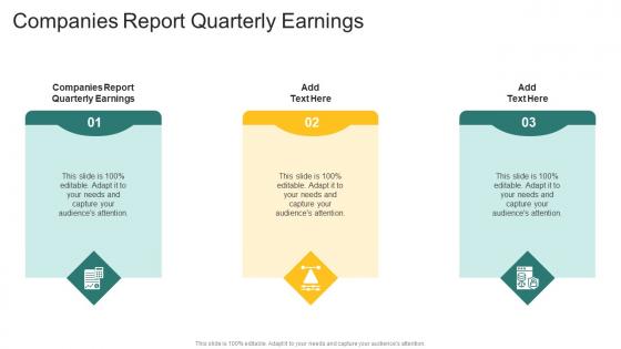 Companies Report Quarterly Earnings In Powerpoint And Google Slides Cpb