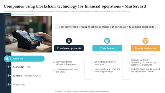 Companies Using Blockchain Technology For Financial Operations Mastercard BCT SS
