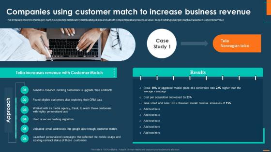 Companies Using Customer Match To Increase Business Revenue Ppt Icon Templates