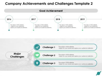Company achievements and challenges template and goal f17 ppt slides