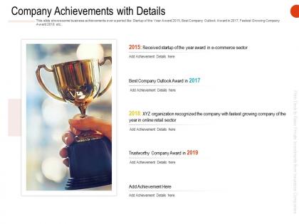 Company achievements with details ppt powerpoint infographics