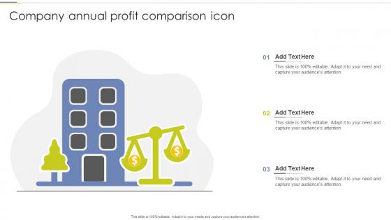 Company Annual Profit Comparison Icon