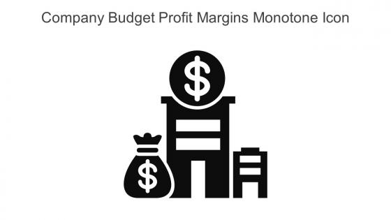 Company Budget Profit Margins Monotone Icon In Powerpoint Pptx Png And Editable Eps Format
