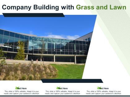 Company building with grass and lawn