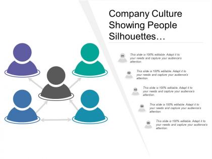 Company culture showing people silhouettes