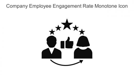 Company Employee Engagement Rate Monotone Icon In Powerpoint Pptx Png And Editable Eps Format