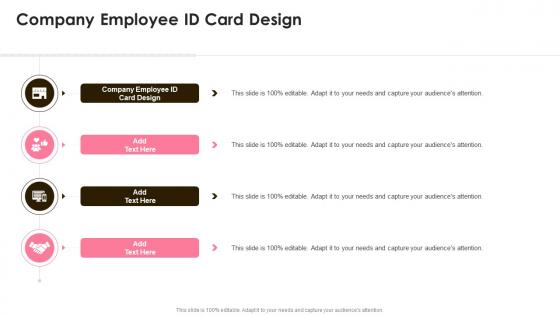 Company Employee ID Card Design In Powerpoint And Google Slides Cpb