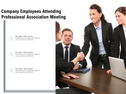Company employees attending professional association meeting