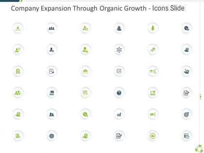 Company expansion through organic growth icons slide ppt professional