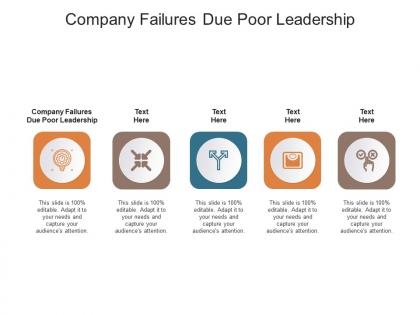 Company failures due poor leadership ppt powerpoint presentation ideas background image cpb