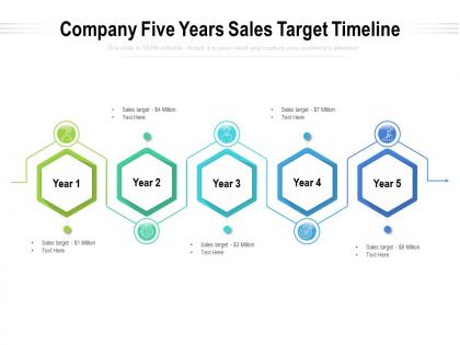 Company five years sales target timeline