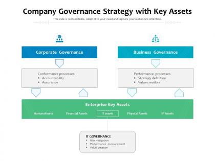 Company governance strategy with key assets