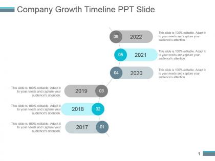 Company growth timeline ppt slide