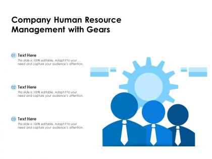 Company human resource management with gears
