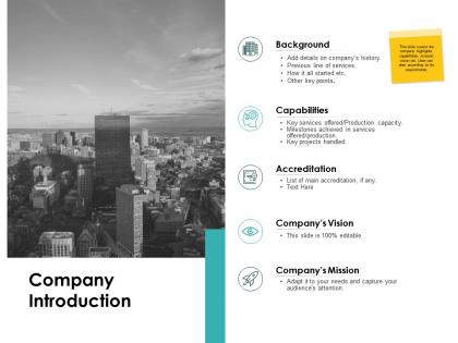 Company introduction accreditation ppt powerpoint presentation portfolio good