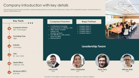 Company Introduction With Key Details Steps To Build Demand Generation Strategies