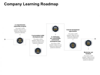 Company learning roadmap development plan powerpoint presentation example